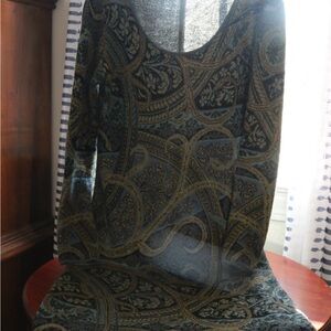 Peruvian Connection Metallic Knit Top